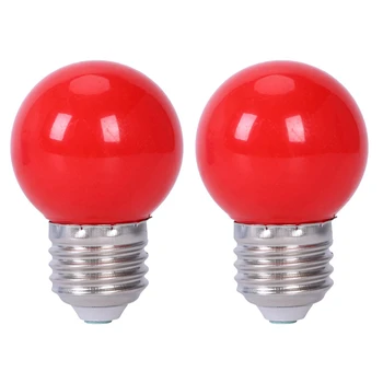2X 3W E27 6 SMD led энергосберегающая глобусная лампа ac 110-240 v, червена