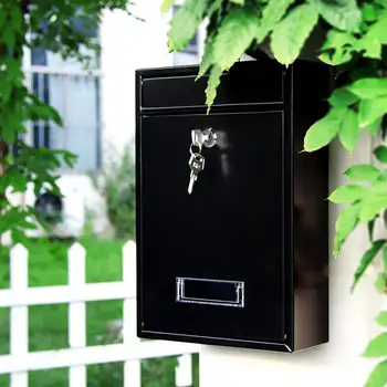 Външен Запирающийся Монтиране на окачен железен пощенска кутия в Пощенска кутия с ключ-с парола на Пощенската кутия на Външната пощенска кутия, Монтиране на кутията