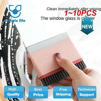 1 ~ 10ШТ Инструмент за почистване на фуги 2в1, Огледален Чистачки, Кърпа за почистване на фуги, Четка за почистване на прозорци, Четка за почистване на пукнатини за прозорци